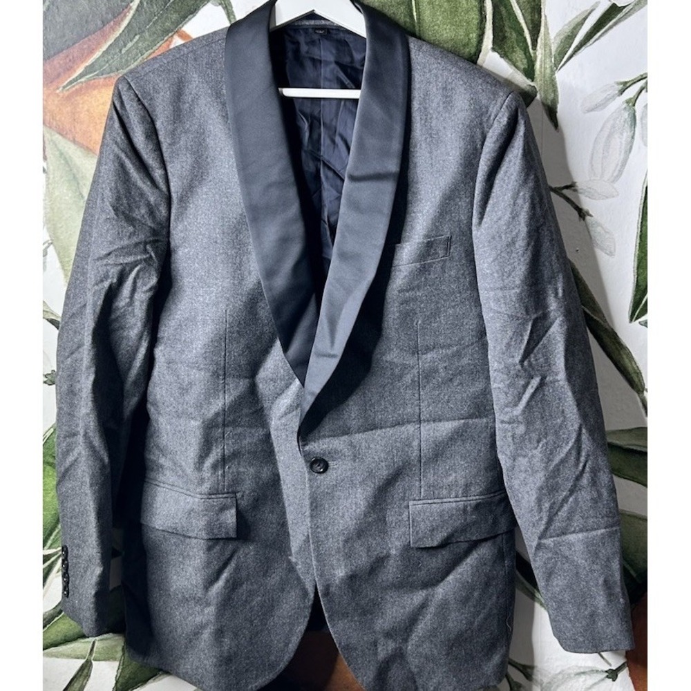 J Crew Ludlow Shawl-Collar Tuxedo Jacket Size 40R Vitale Barberis Canonico Italy